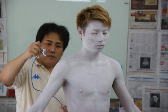 韓國教授人體彩繪特講現場